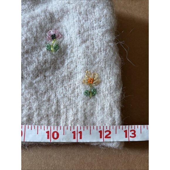 Zara Beaded Scrappy Knit Top Size Small - Picture 4 of 4